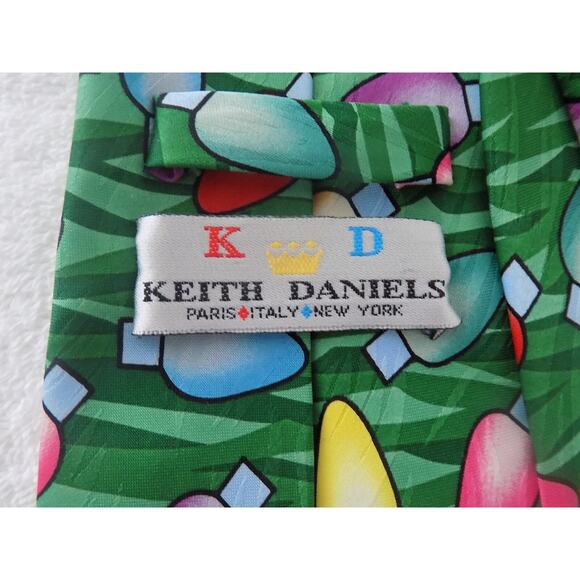 Keith Daniels Christmas lights tie necktie - Picture 4 of 5